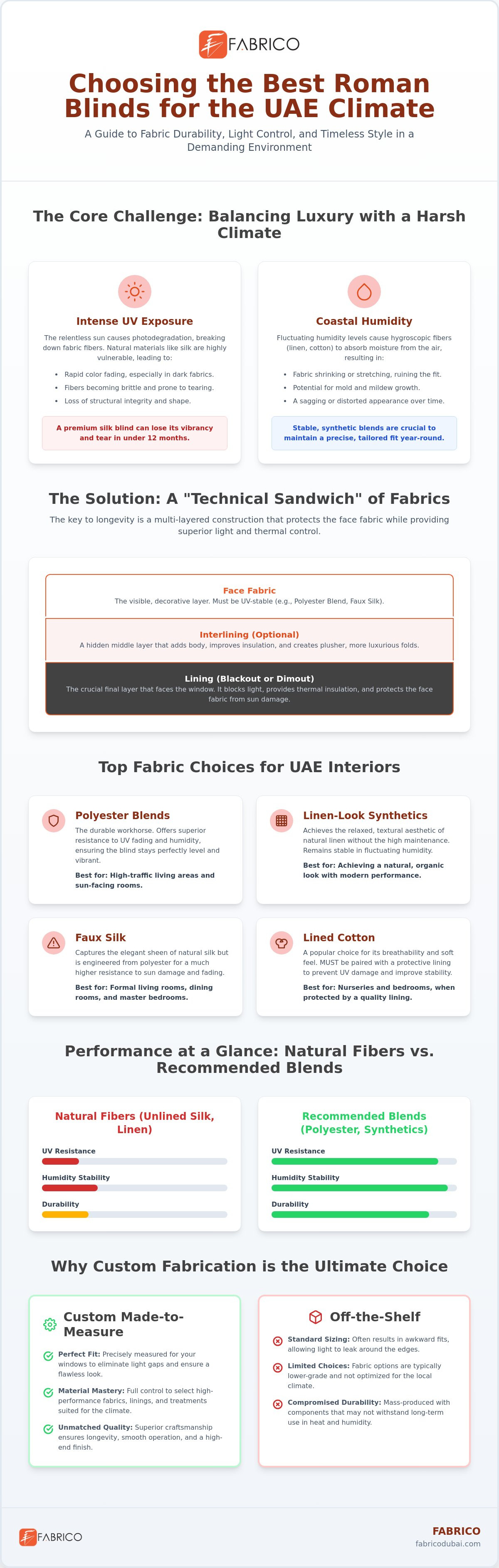 The Best Fabric for Roman Blinds in the UAE: A 2026 Expert Guide