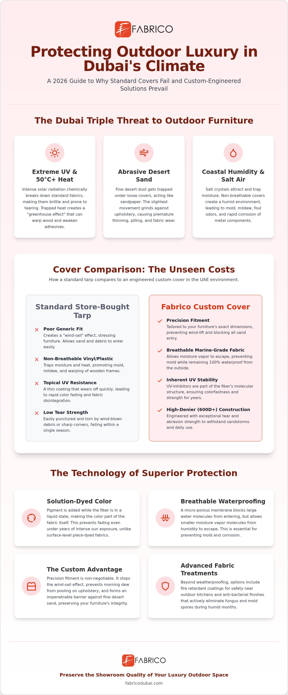Custom Outdoor Furniture Covers in Dubai: The 2026 Protection Guide