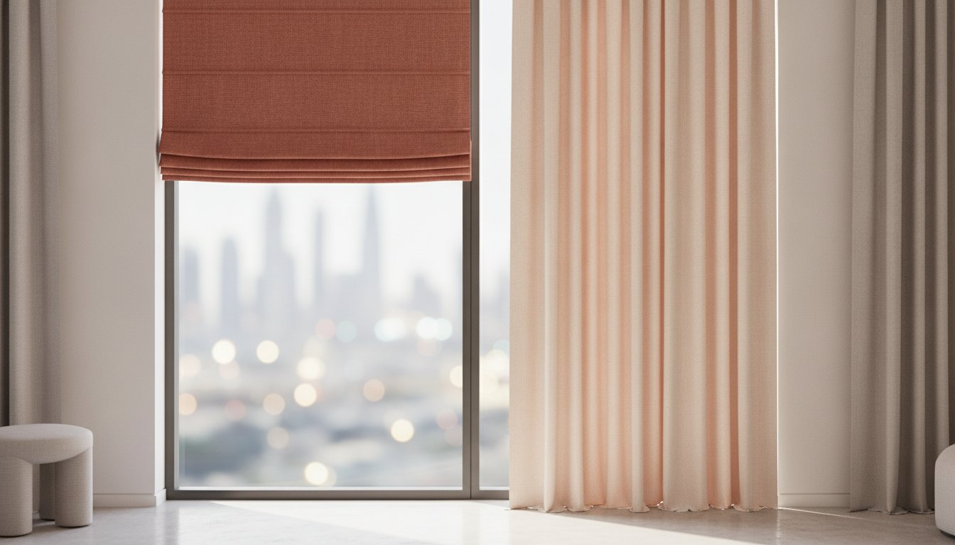 Roman Blinds vs. American Curtains in Dubai: The Ultimate 2026 Comparison Guide