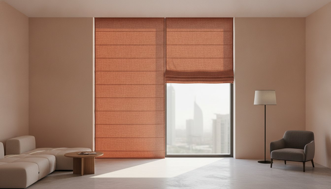 Blackout Roman Blinds in Dubai: The 2026 Guide to Style and Sun Protection